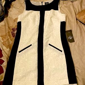 Dress black and white